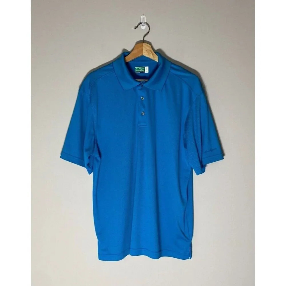 Ben Hogan Men's Golf Performance Short Sleeve Polo Shirt Bright Blue Size: Large - Picture 1 of 16